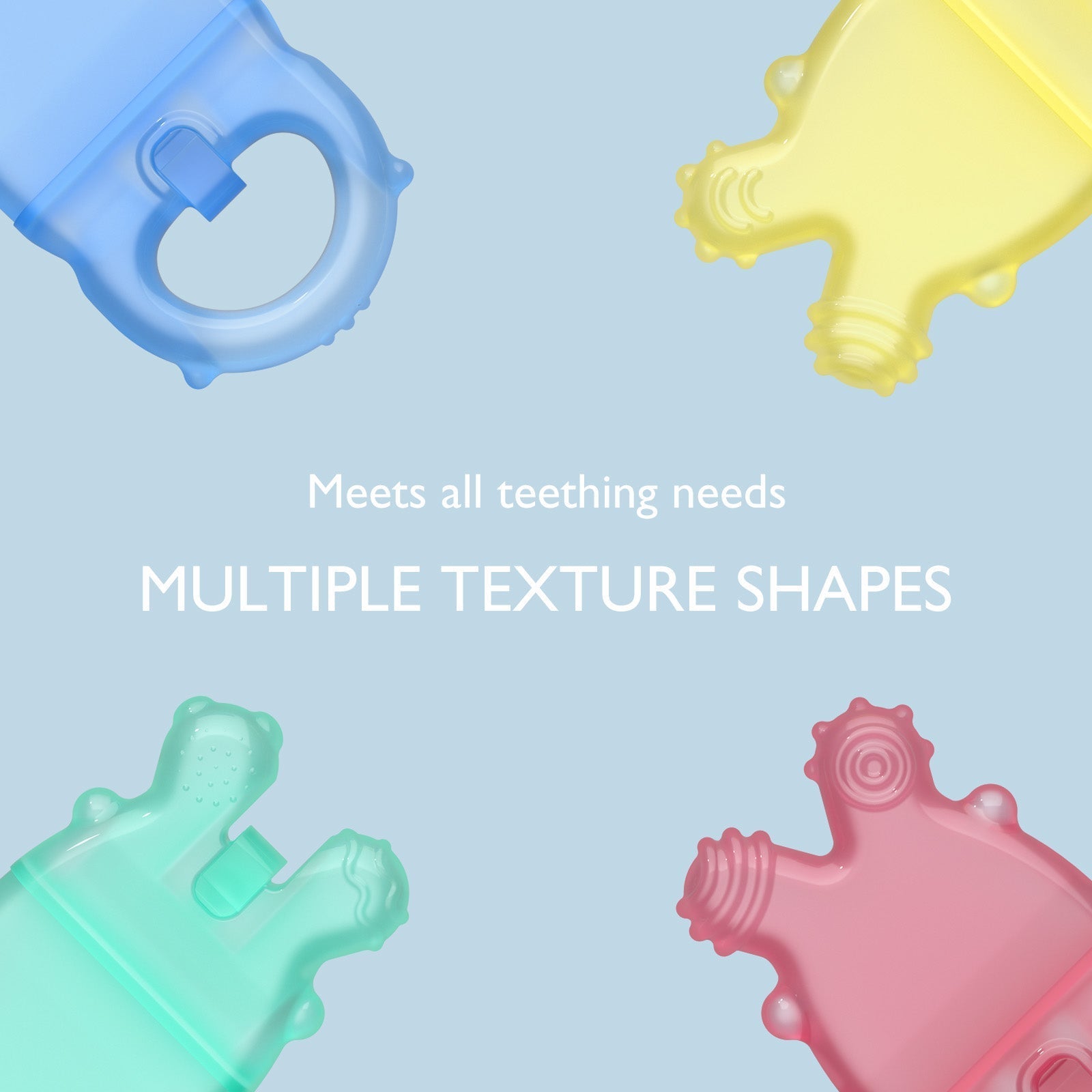 Momcozy Water Fillable Teether (Blue and Yellow 2 Pcs)