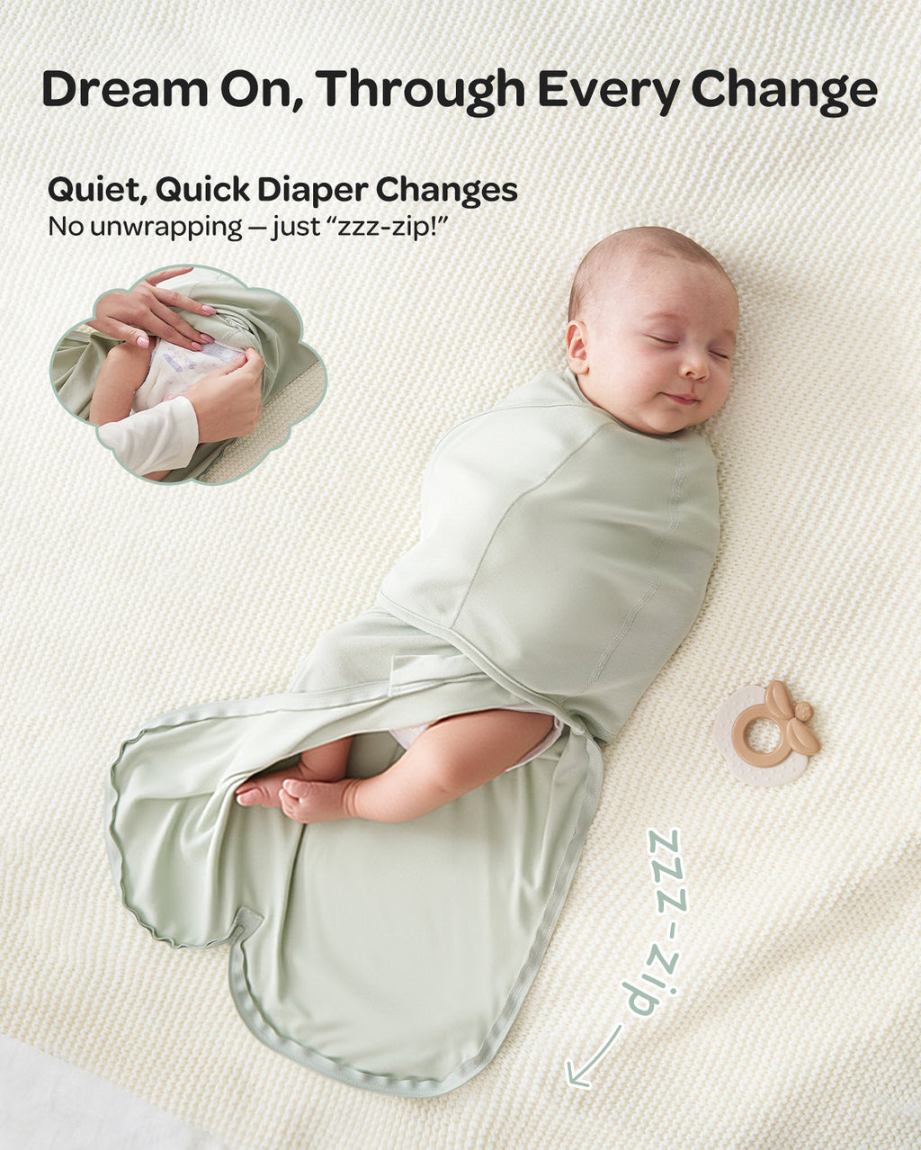 Momcozy Easy Swaddle Wrap For 0-3M