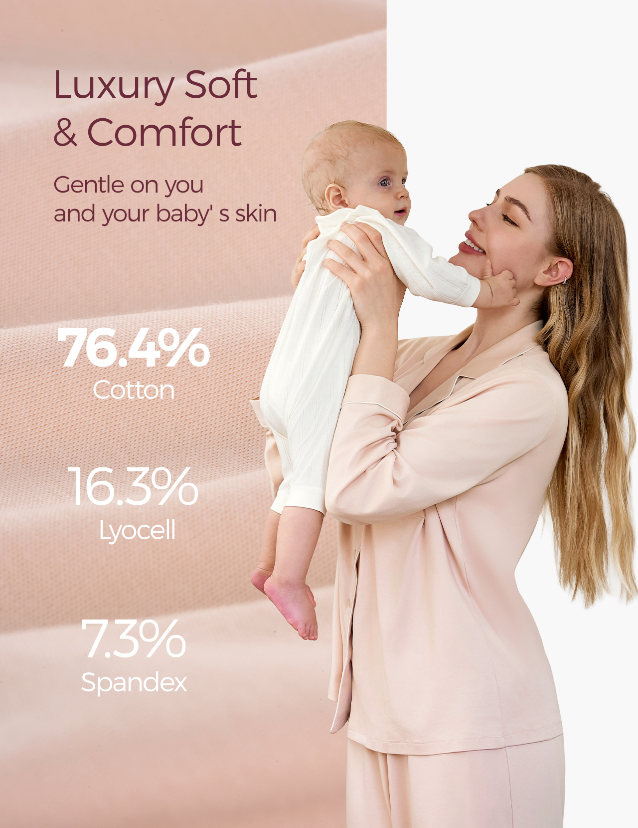 Postpartum Soft Cotton Nursing Pajama Set