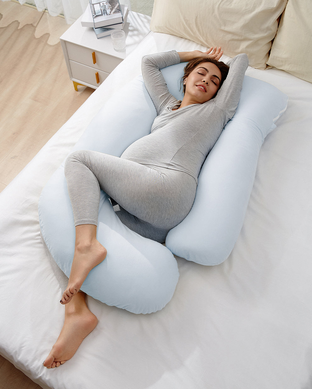 Huggable - U Shaped Cotton Maternity Body Pillow