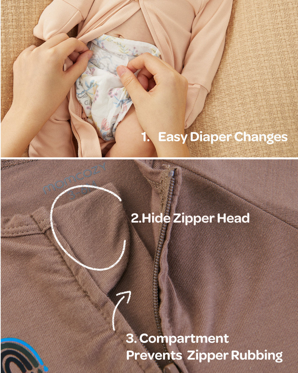 Momcozy Boy Girl Baby Pajamas - Newborn Sleepers