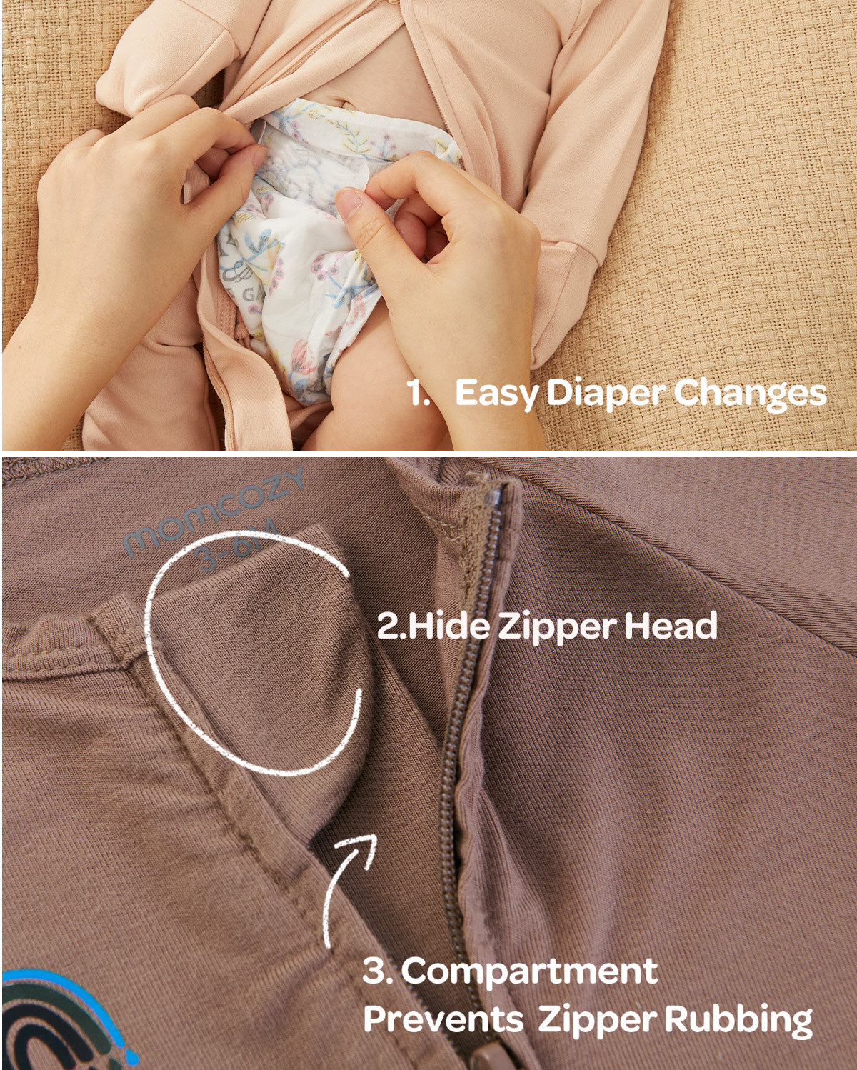 Momcozy Boy Girl Baby Pajamas - Newborn Sleepers