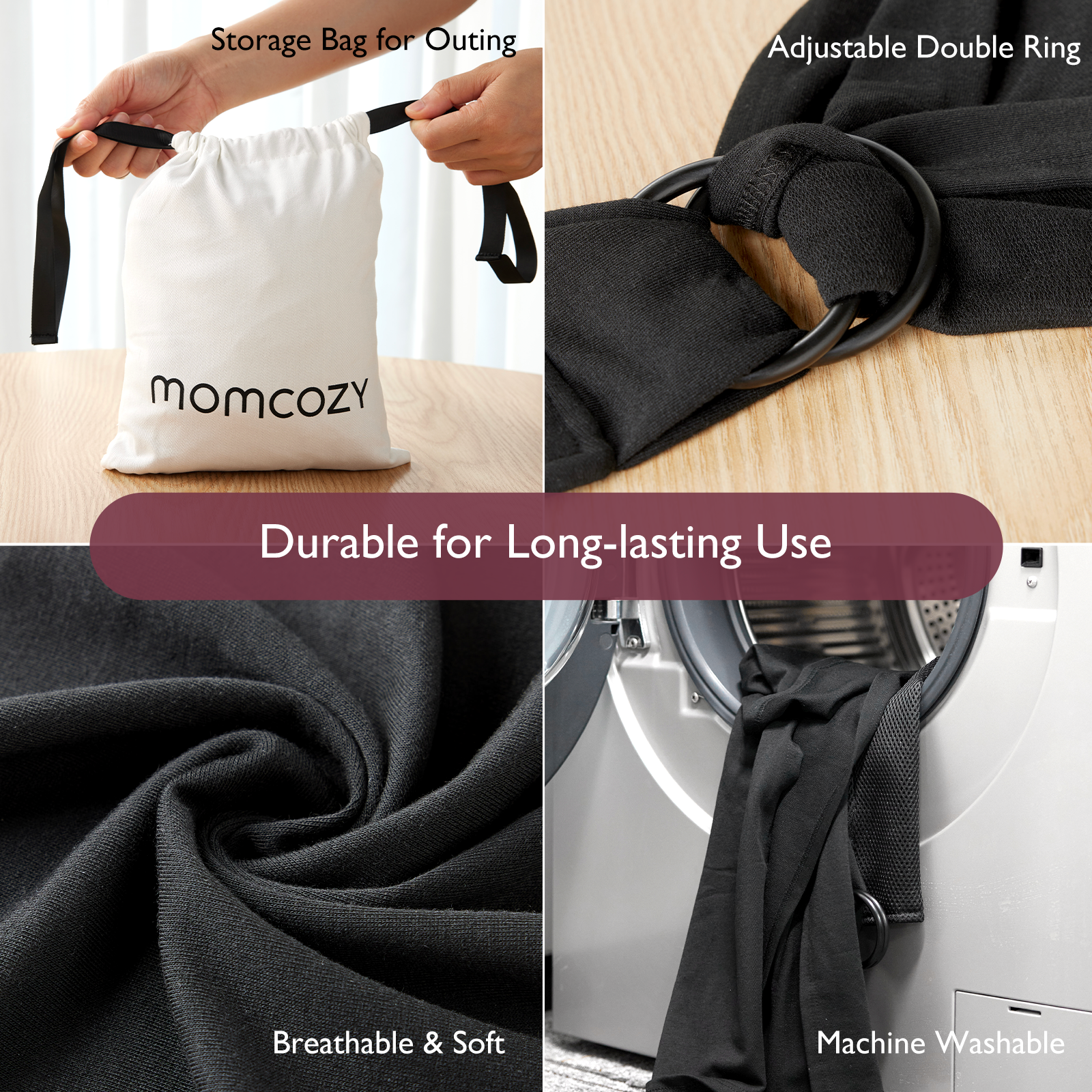 Easy to Wear Hands Free - Baby Wrap Carrier