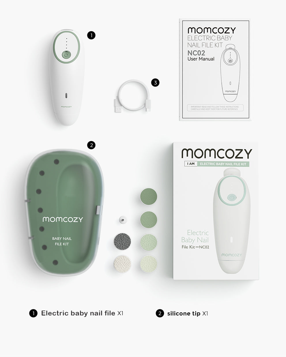 Momcozy Electric Baby Nail File - Low Noise