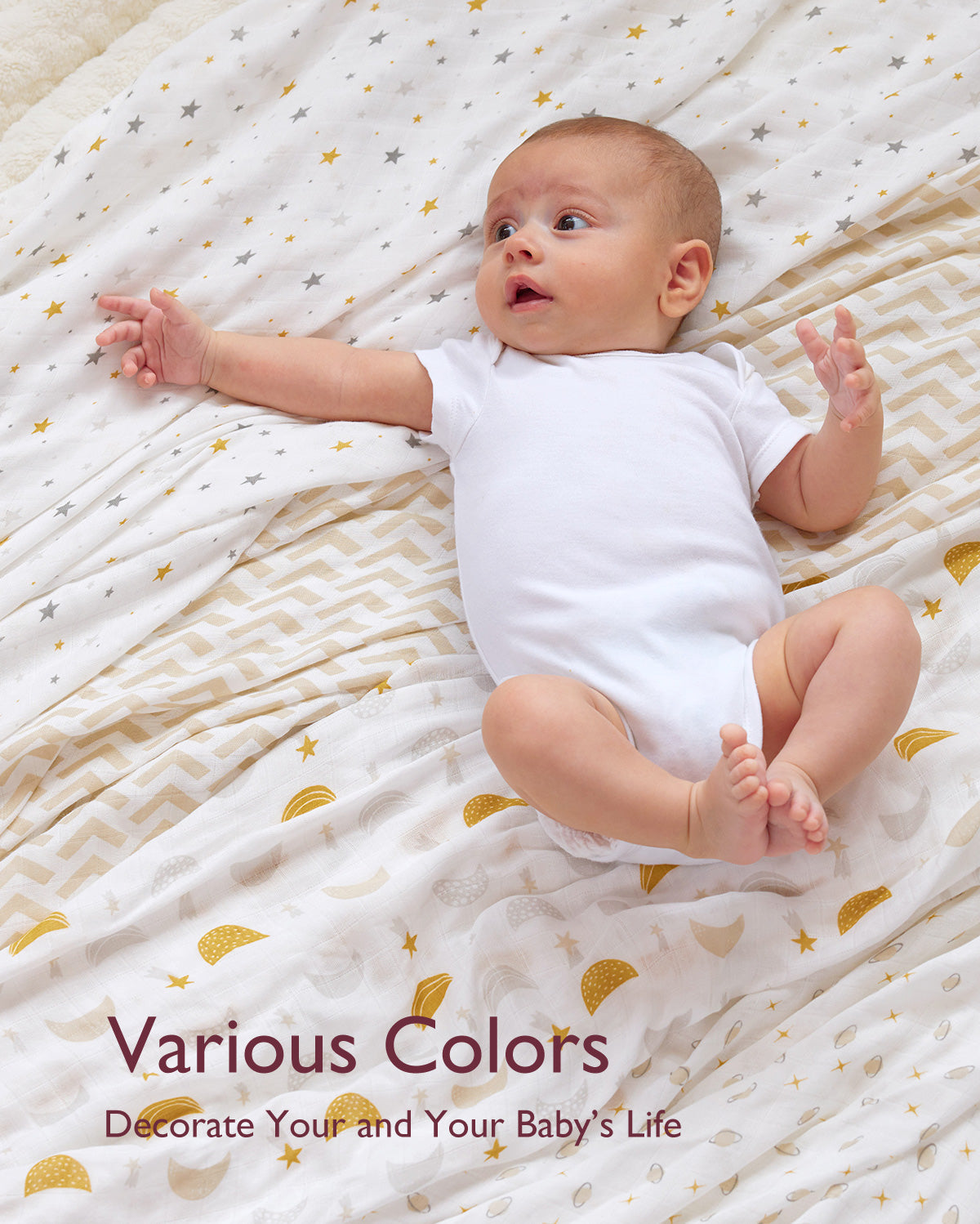 Momcozy Softness Swaddle Blankets - Bling Star (4 Pack)