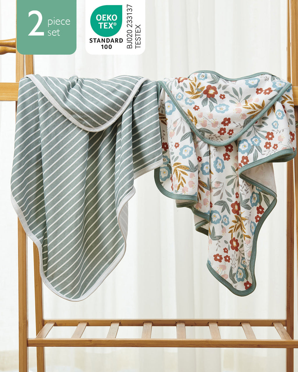 Momcozy Baby Hooded Towel - Petite Blossom, 2-Pack