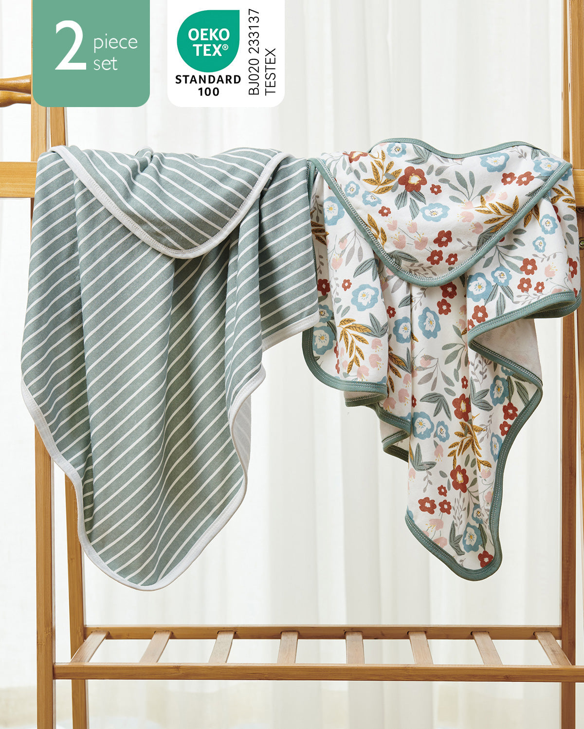 Momcozy Baby Hooded Towel - Petite Blossom, 2-Pack
