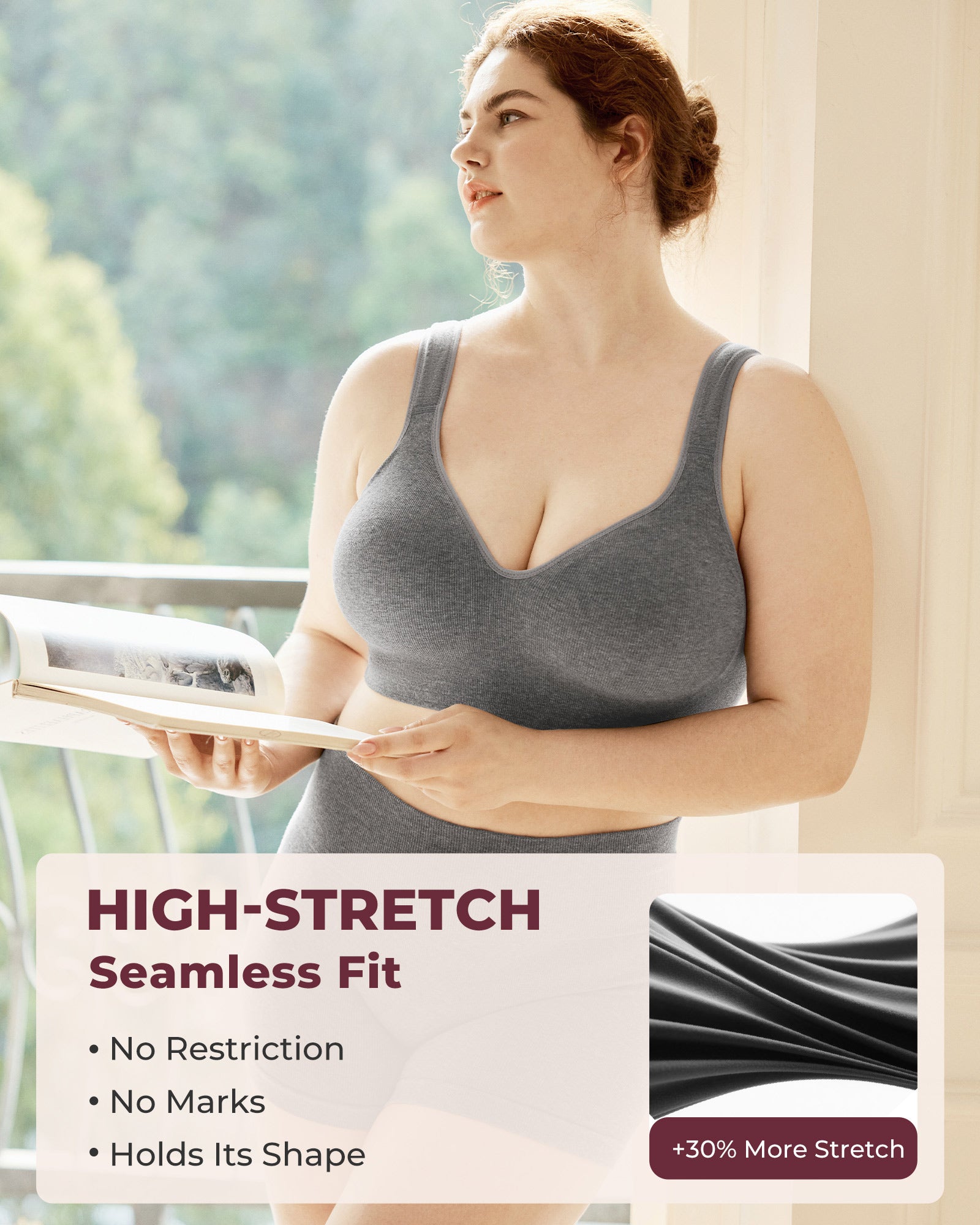 Momcozy Seamless U.S. Cotton Busty Everyday Bras