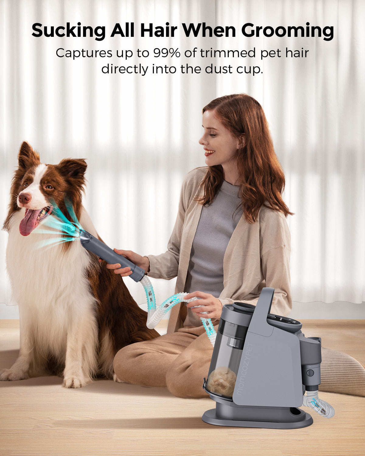MomcozyPet FurEase Dog Grooming Vacuum Kit