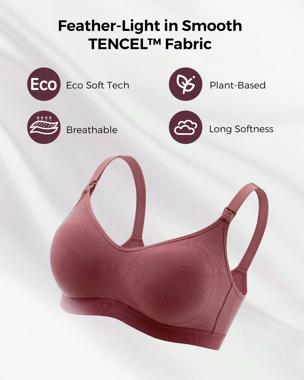 Momcozy Tencel™ Fabric Seamless Breast Pump Bra