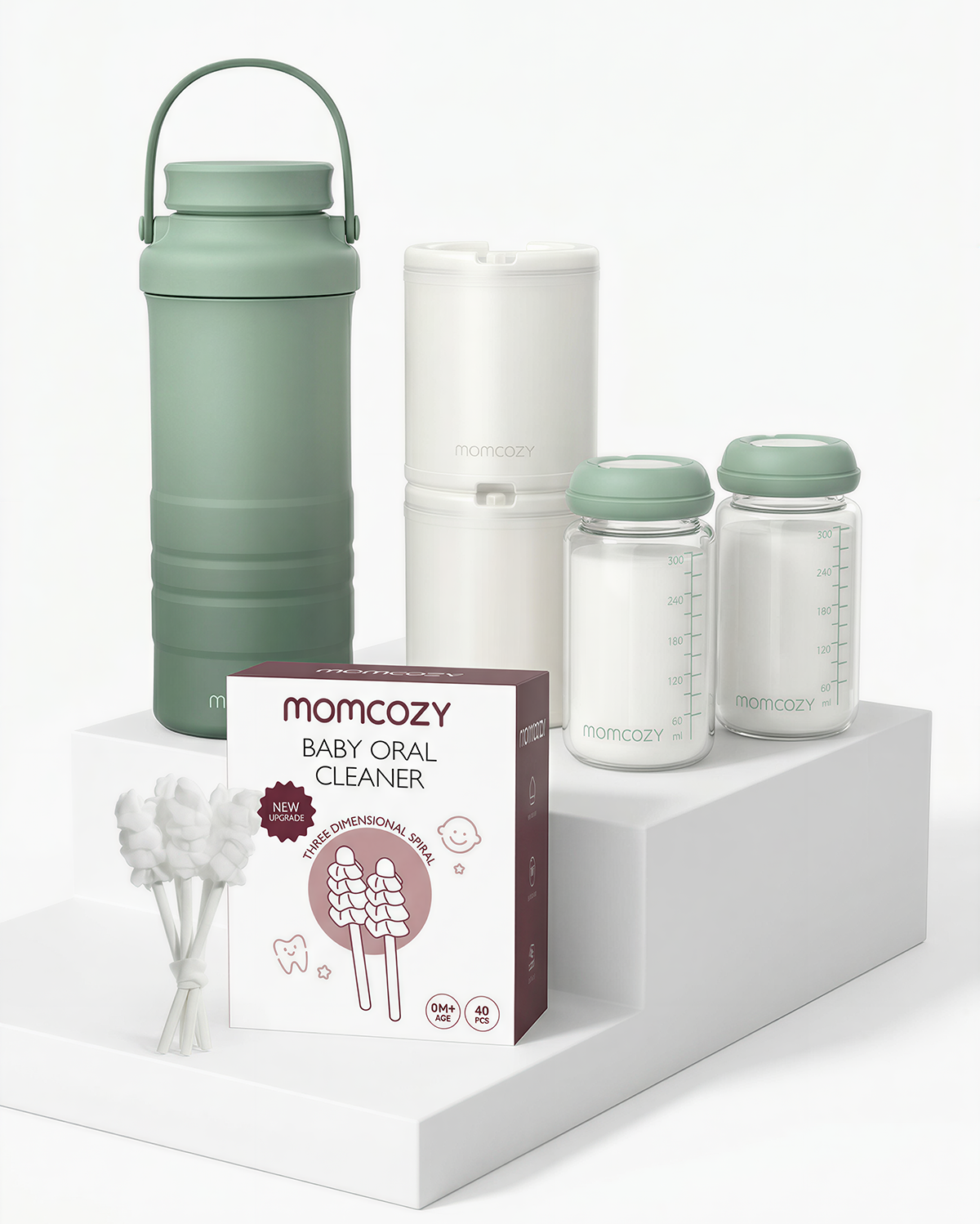 Feeding & Oral Care Bundle: Portable Breast Milk Cooler and Tongue Cleaner