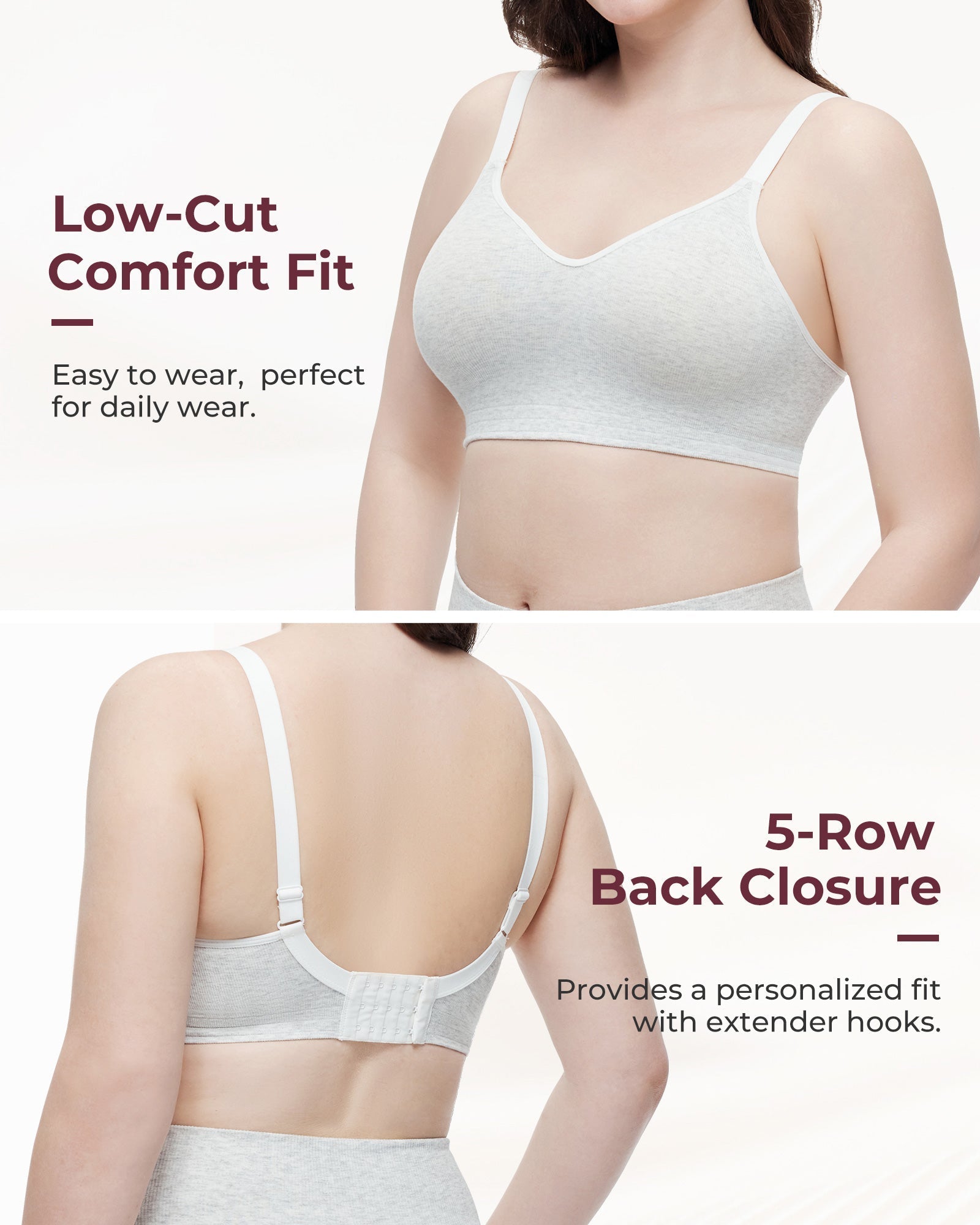 Momcozy U.S. Cotton Seamless Wireless Everyday Bras