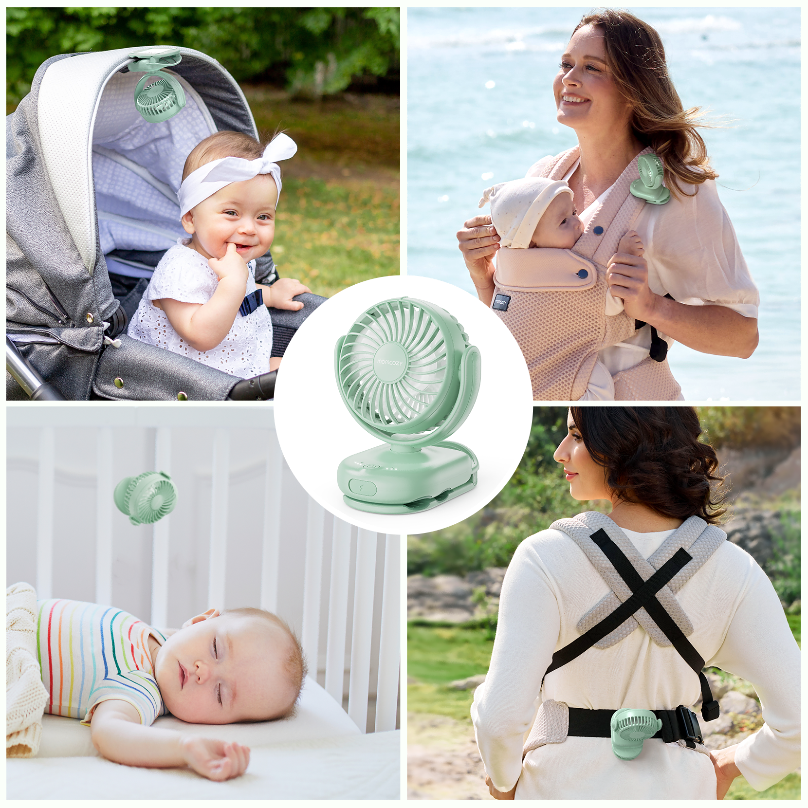 Momcozy Clip-On 4-Speed Stroller Fan