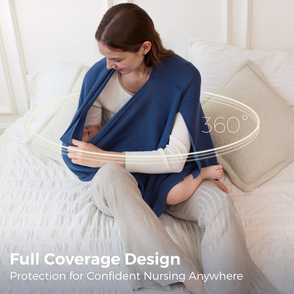 Momcozy Nursing Cover - Soft, Breathable, Multi-Use Privacy Poncho