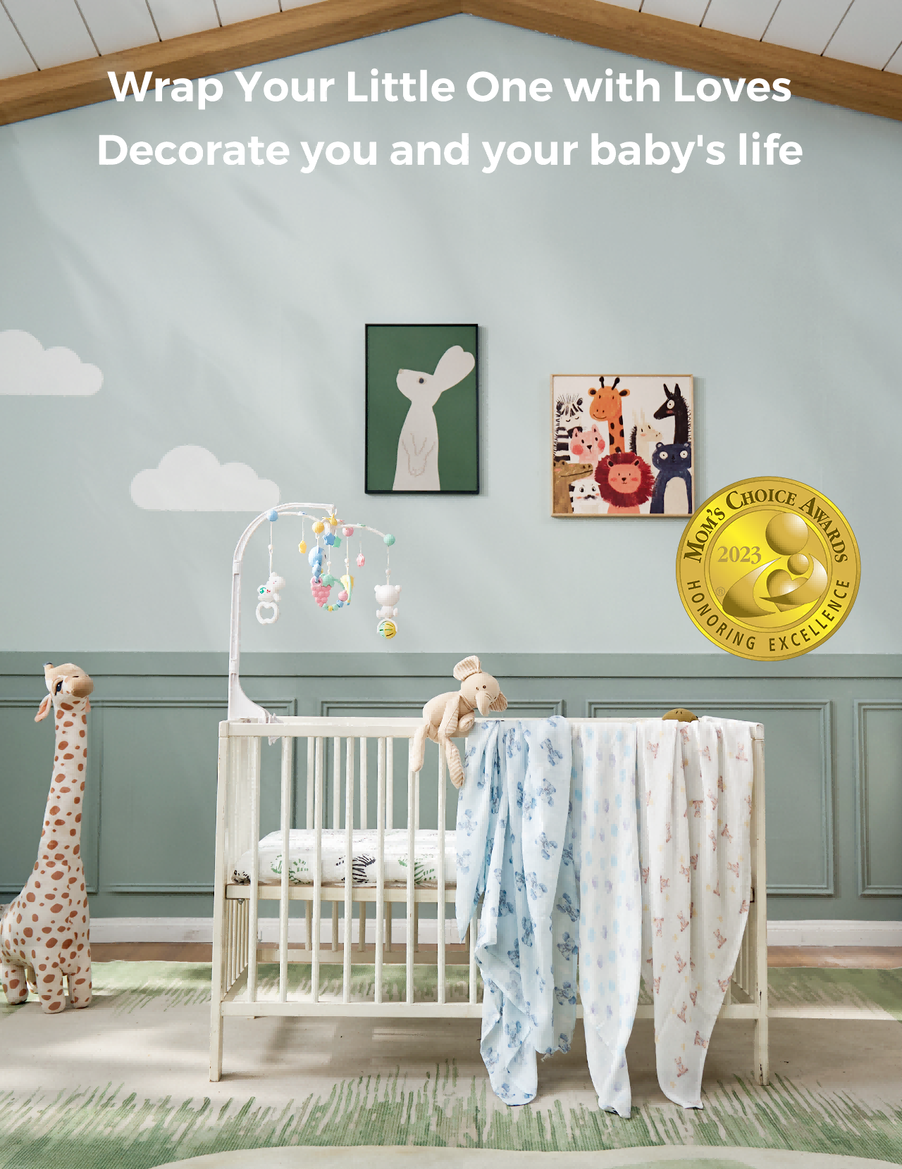 Momcozy Best Wishes Softness Swaddle Blankets - Innocence