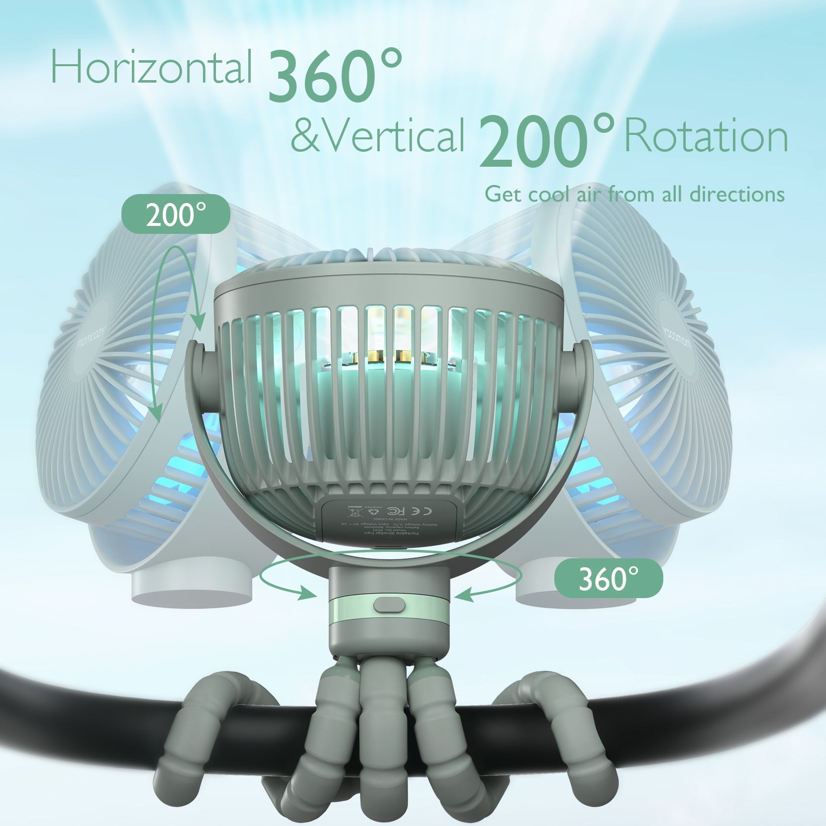 USB Rechargeable Handheld Cooling Fan for Travel
