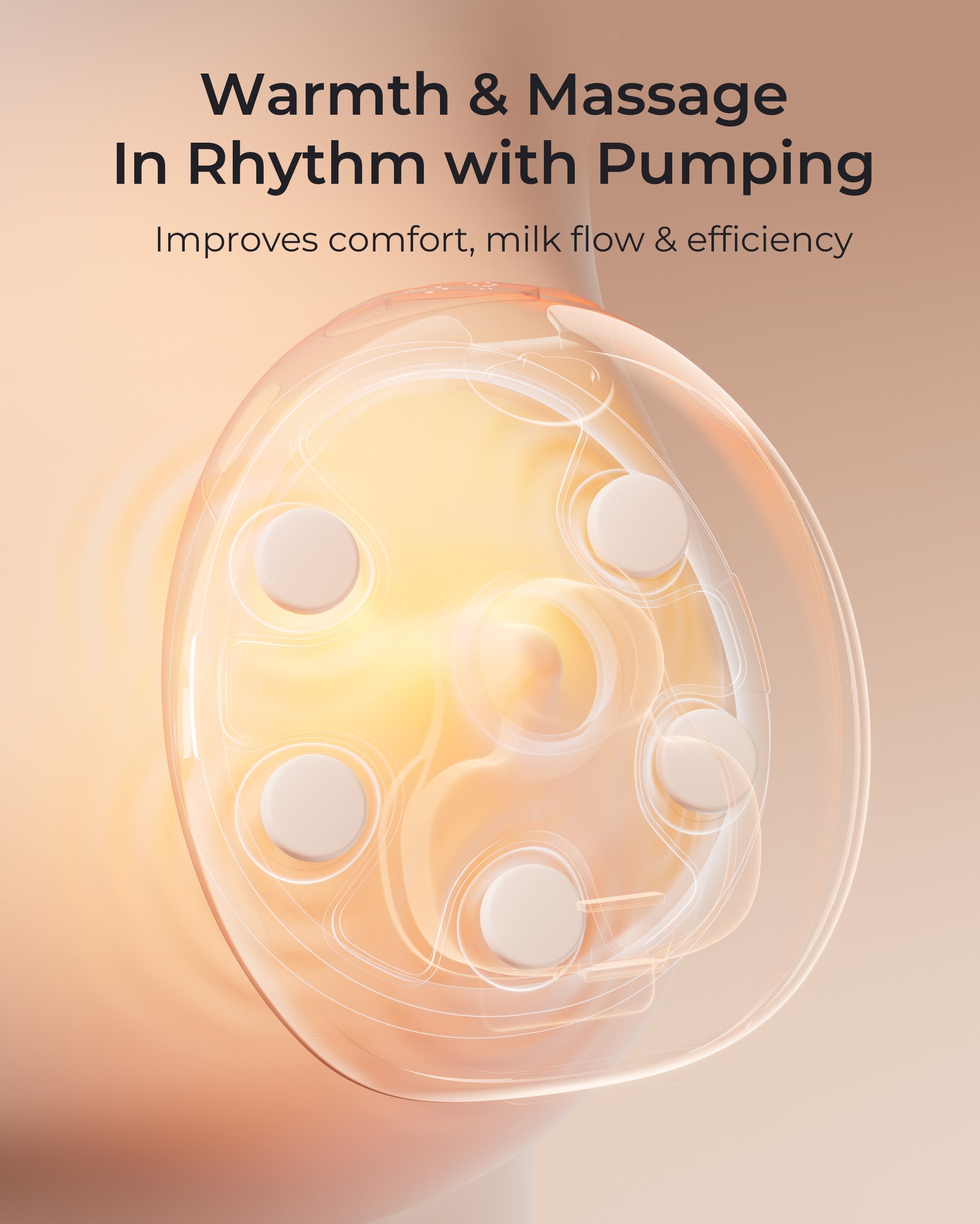 Momcozy Wellness 1 Warm-Massage Wearable Breast Pump - W1