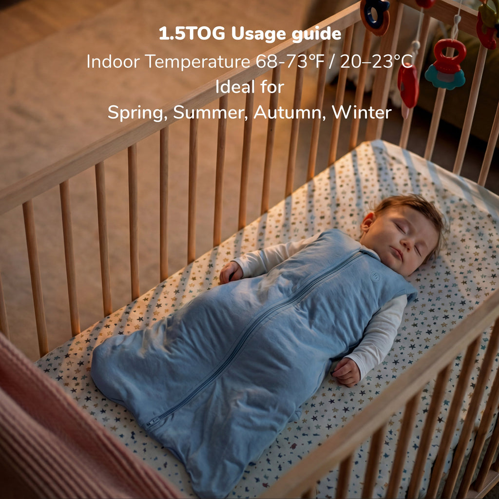 Baby Sleep Sack 1.5 TOG & Easy Swaddle Wrap For 0-3M Bundle
