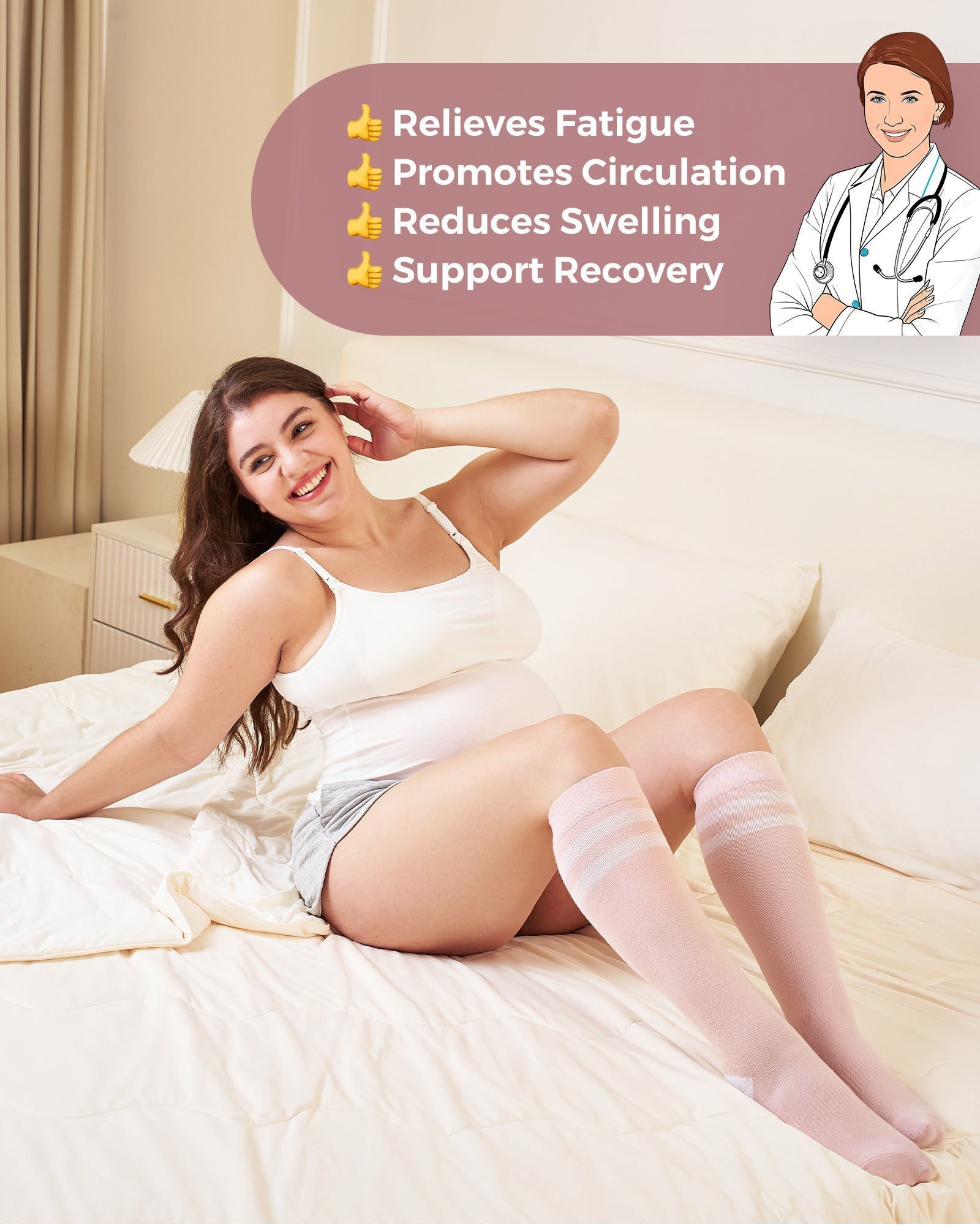 Momcozy Compression Socks for Women Wide Calf