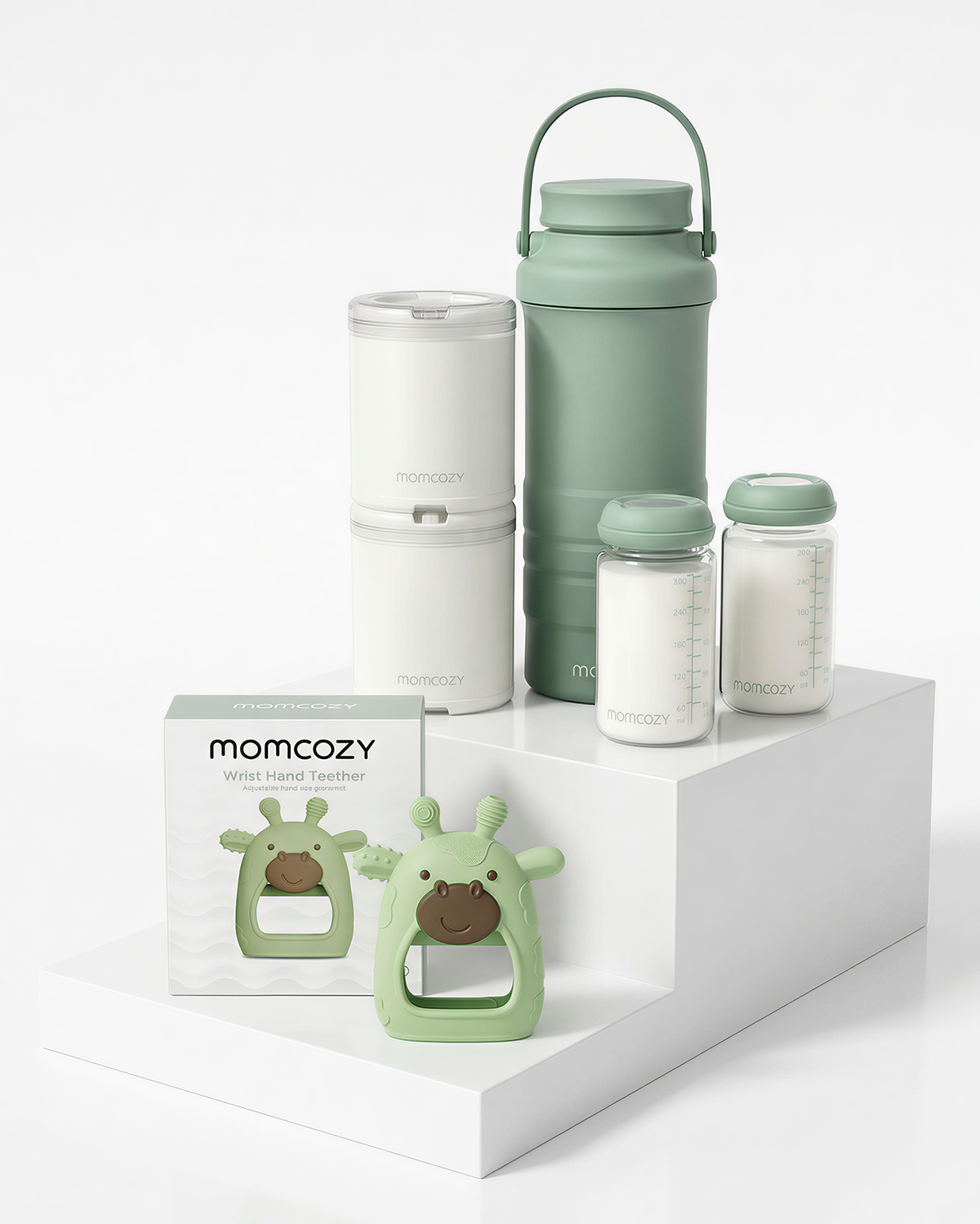On-the-Go Baby Care Bundle: Portable Breast Milk Cooler and Teether Toys