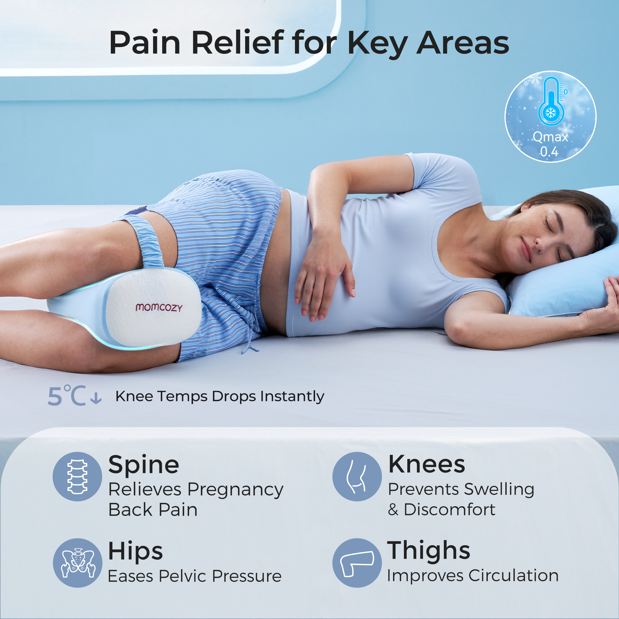 Momcozy Pregnancy Knee Pillow