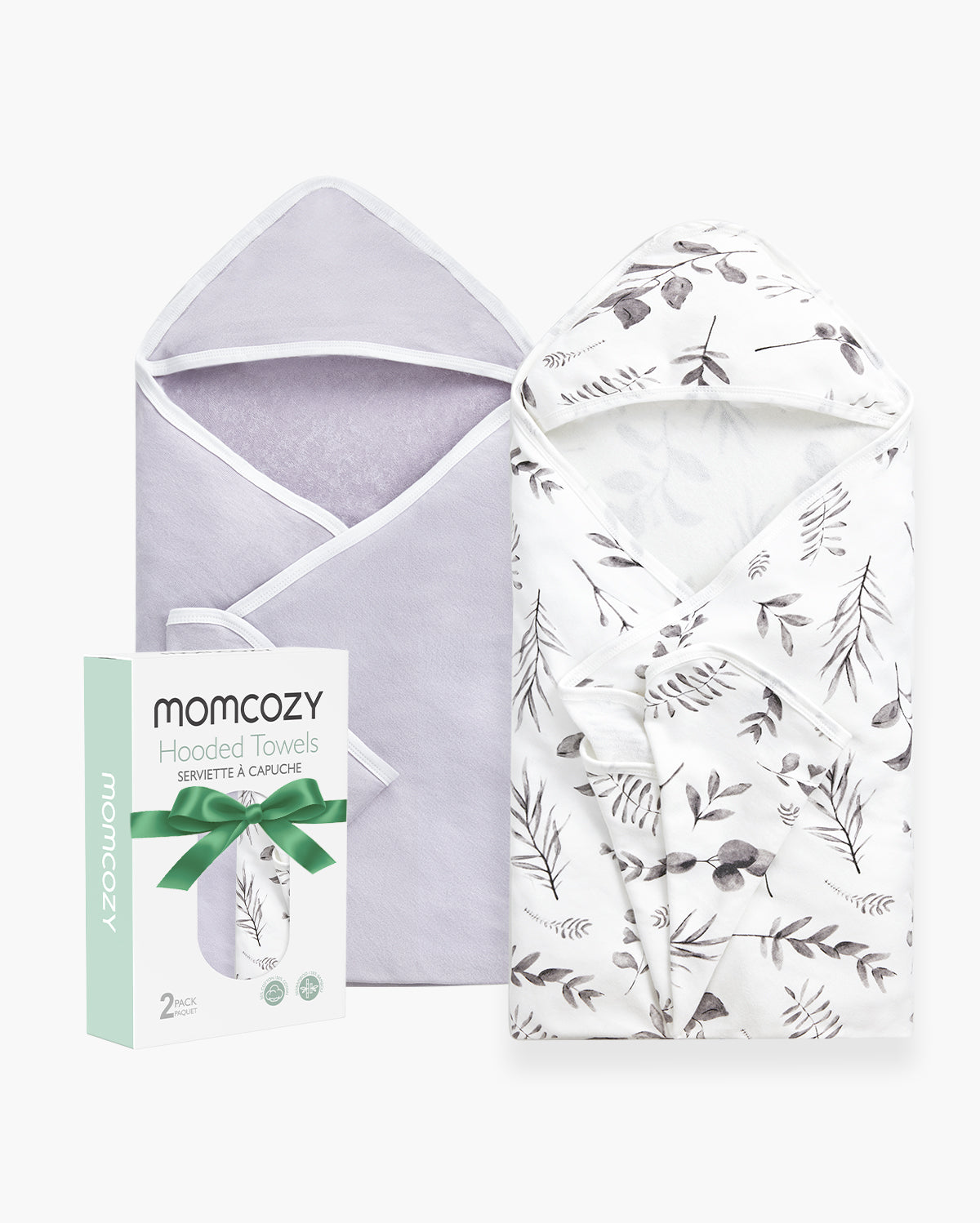Baby Hooded Towel for Newborn Shower - 2-Pack