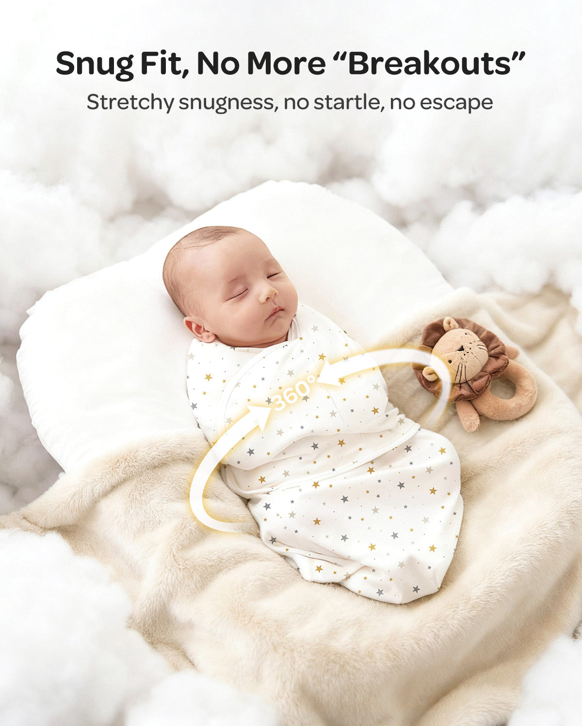 Momcozy Easy Swaddle Wrap For 0-3M