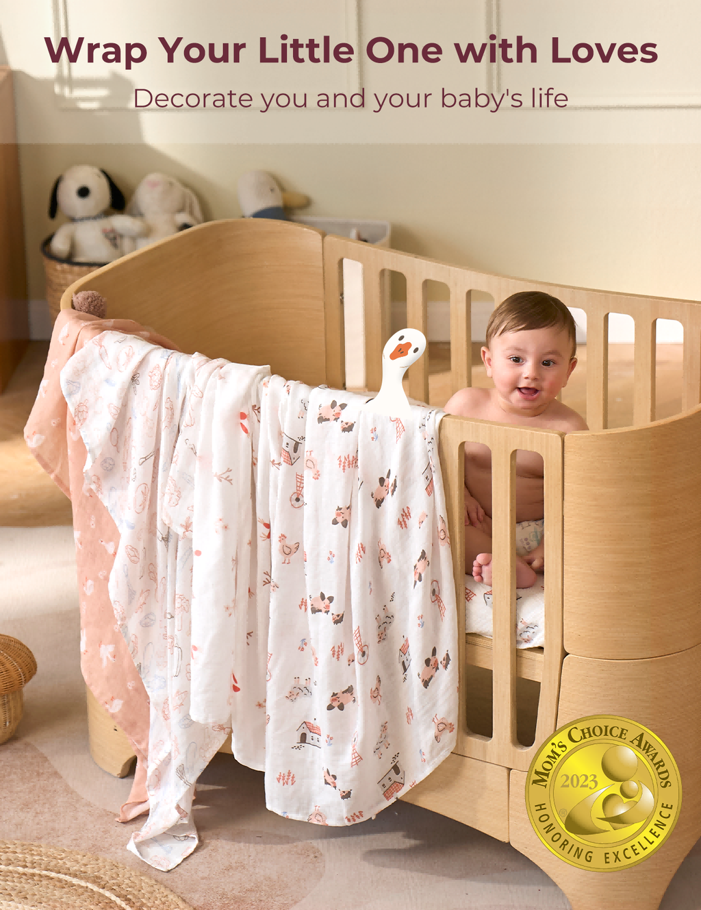 Momcozy Best Wishes Softness Swaddle Blankets - Joy