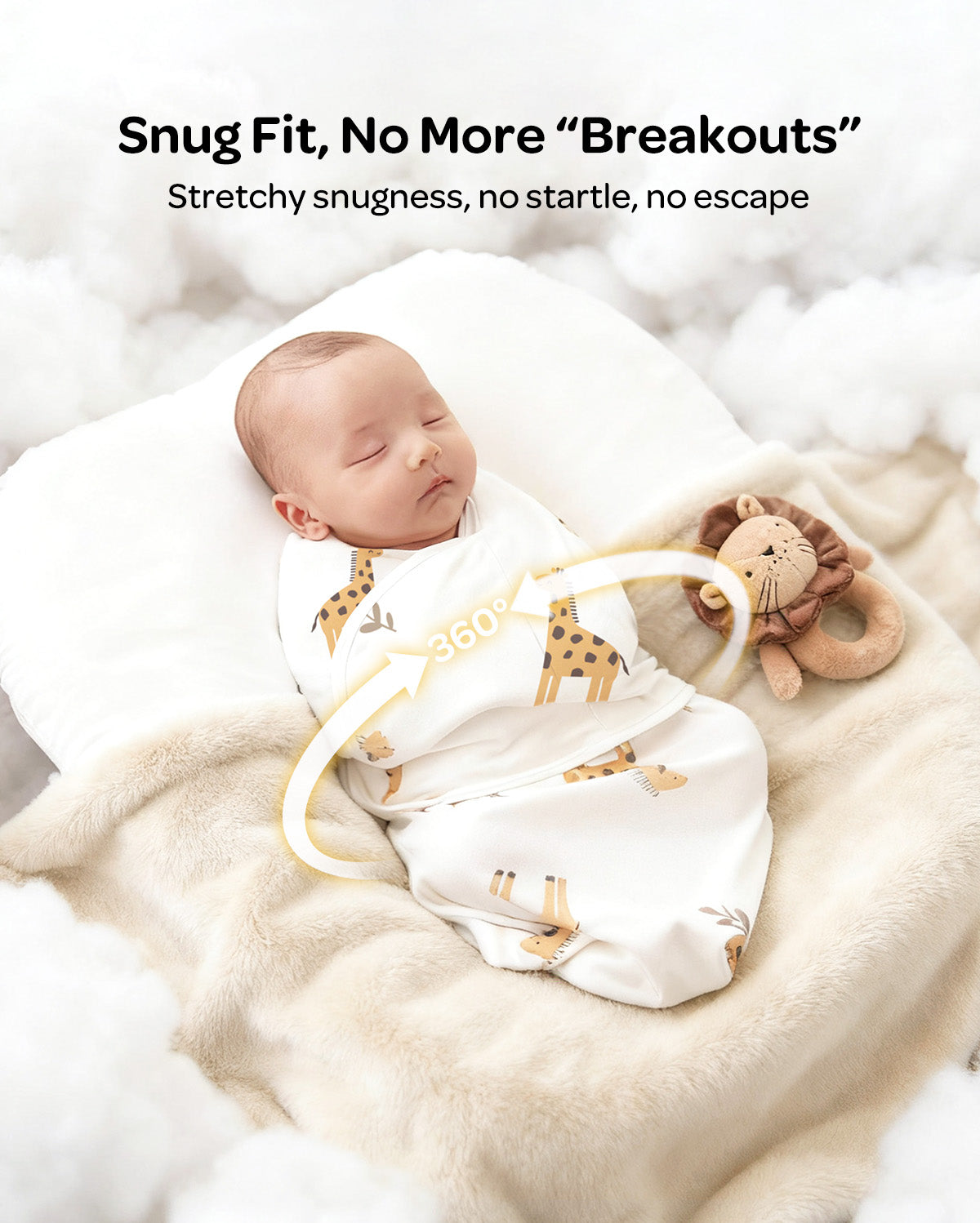 Momcozy Easy Swaddle Wrap For 0-3M