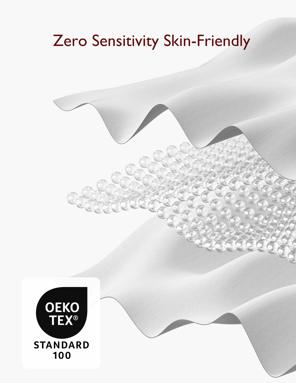 Zero sensitivity skin-friendly fabric with Oeko-Tex certification for nursing essentials.
