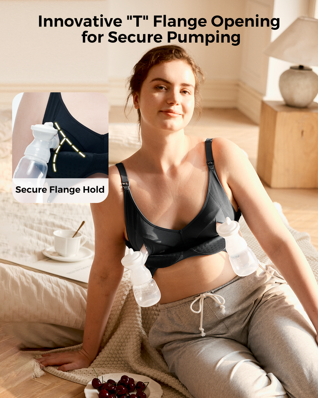 Tencel™ Fabric Seamless Breast Pump Bra
