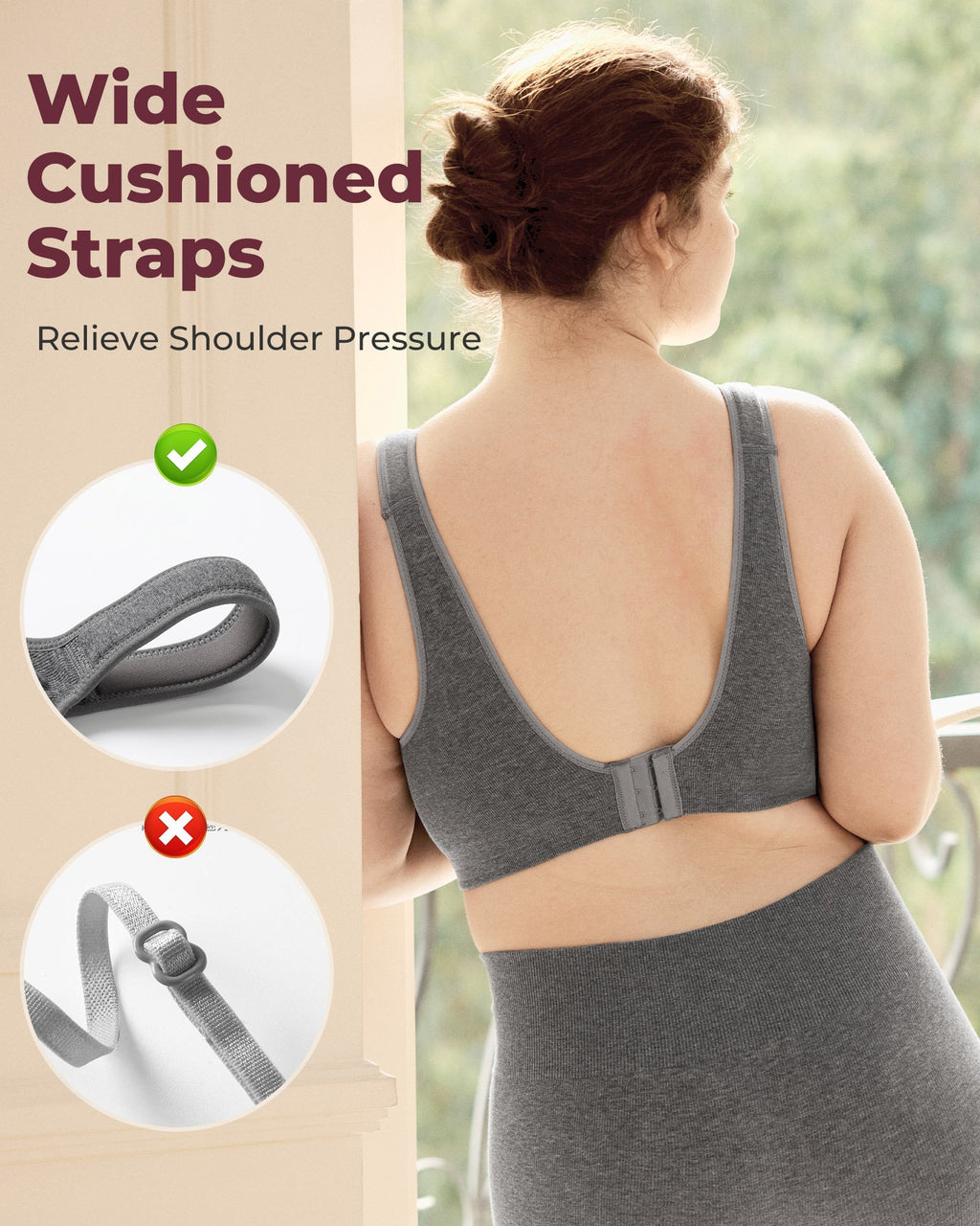 Momcozy Seamless U.S. Cotton Busty Everyday Bras
