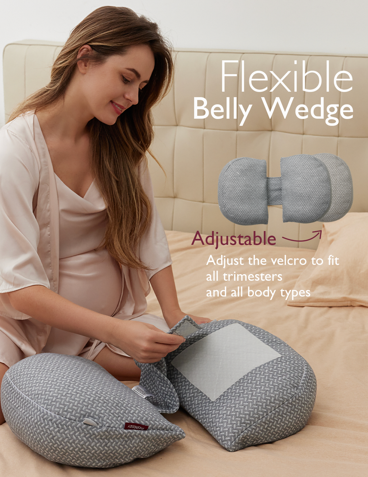 Ergonest Maternity Belly Band & High Waist Pregnancy Underwear & Pregnancy Wedge Pillows Bundle