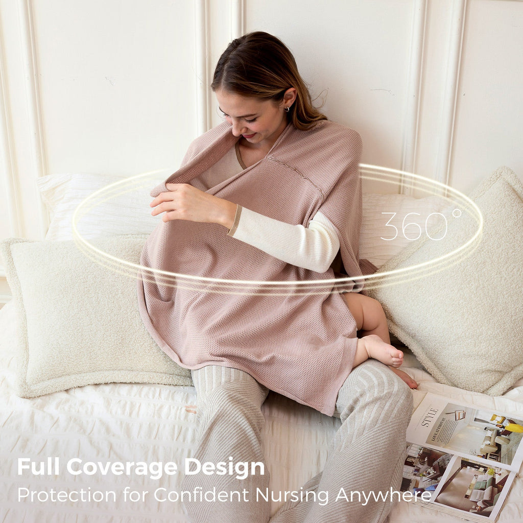 Momcozy Nursing Cover - Soft, Breathable, Multi-Use Privacy Poncho