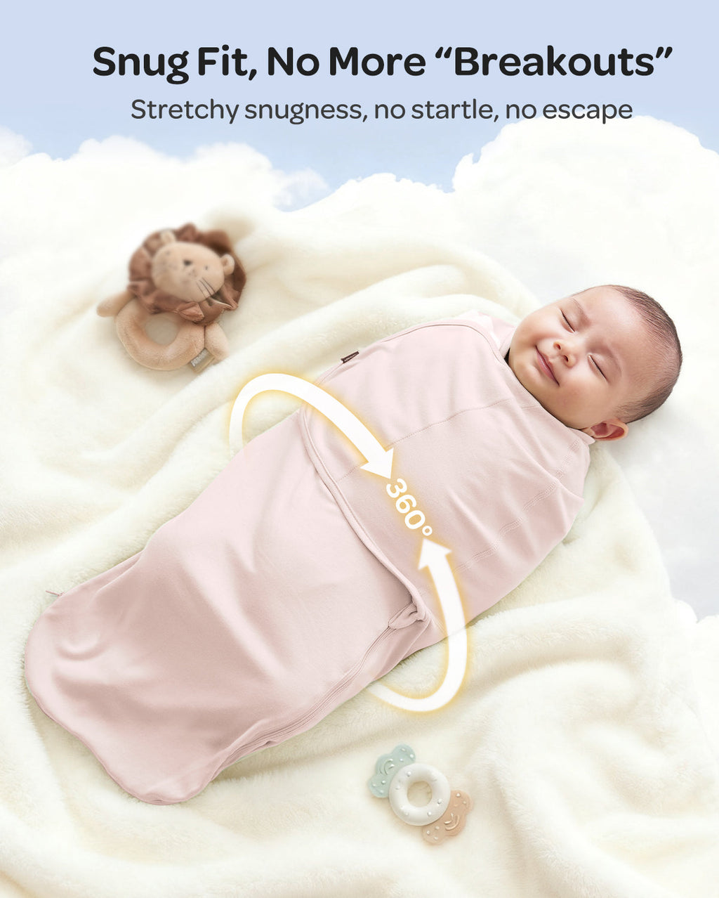 Momcozy Easy Swaddle Wrap For 0-3M