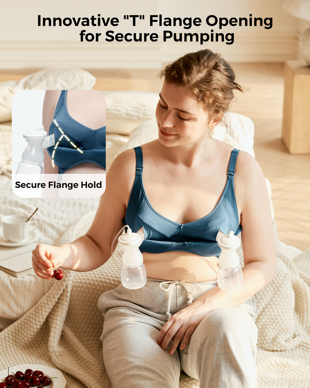 Tencel™ Fabric Seamless Breast Pump Bra