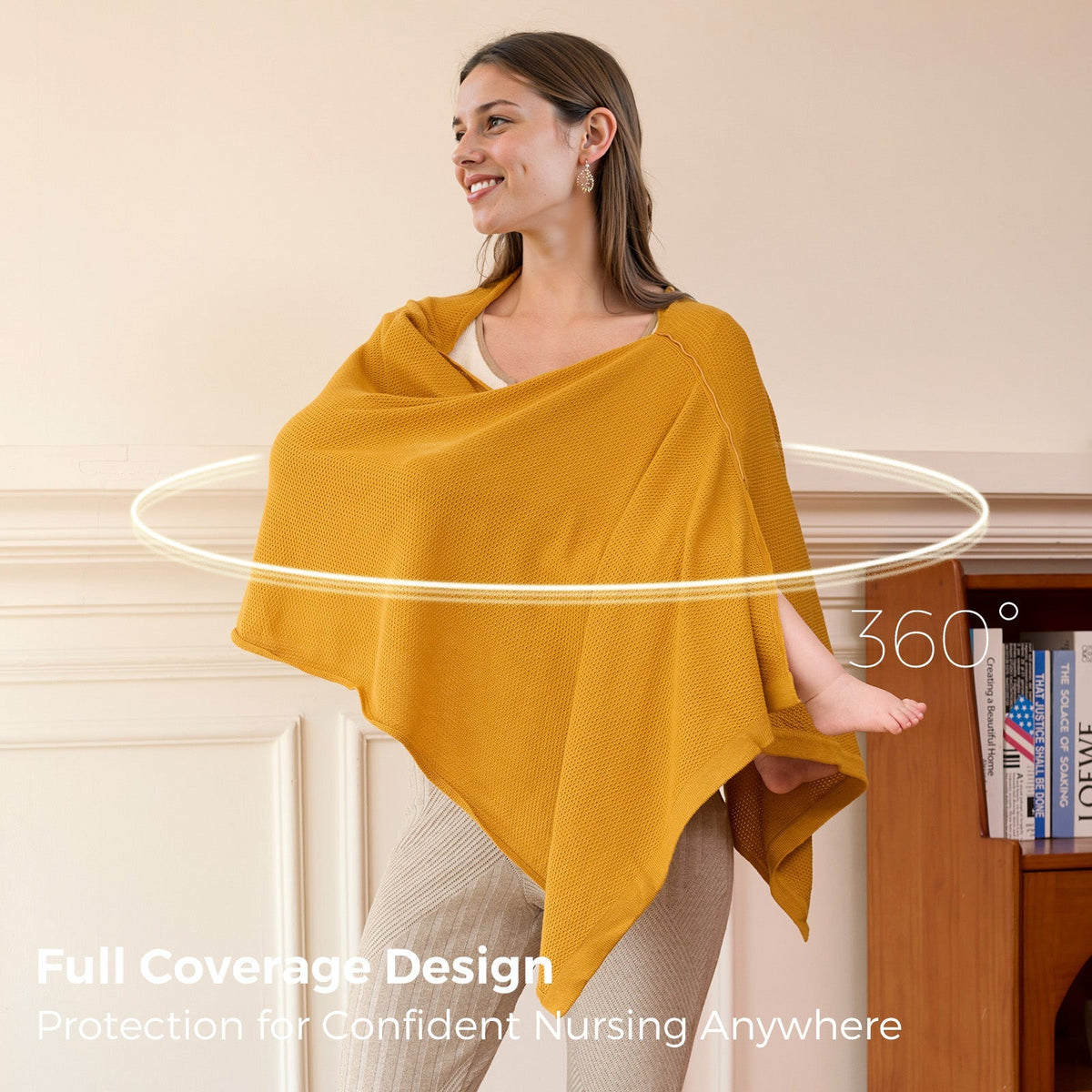 Momcozy Nursing Cover - Soft, Breathable, Multi-Use Privacy Poncho