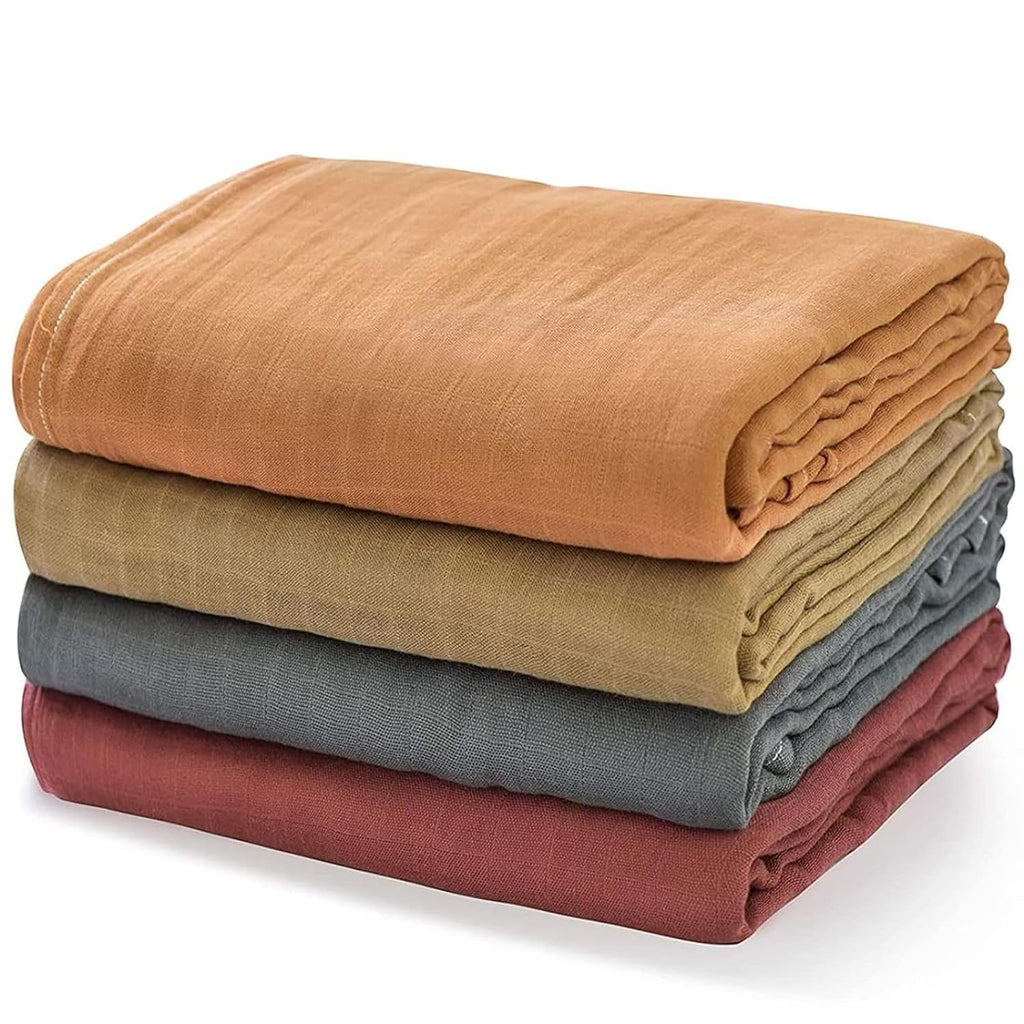 Momcozy Softness Swaddle Blankets - Brown (4 Pack)
