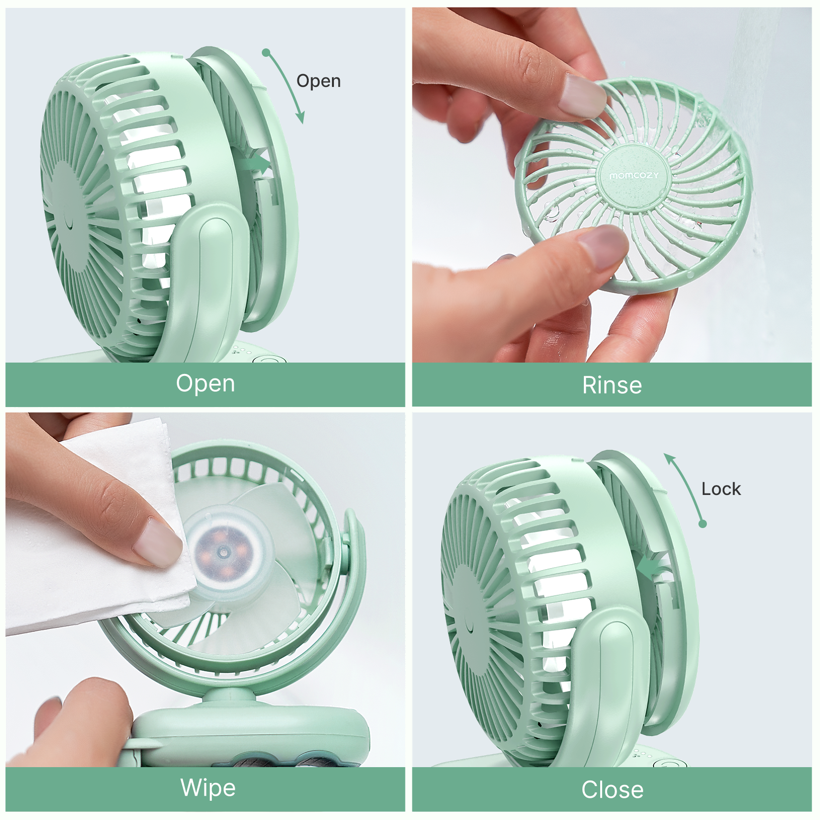 Momcozy Clip-On 4-Speed Stroller Fan