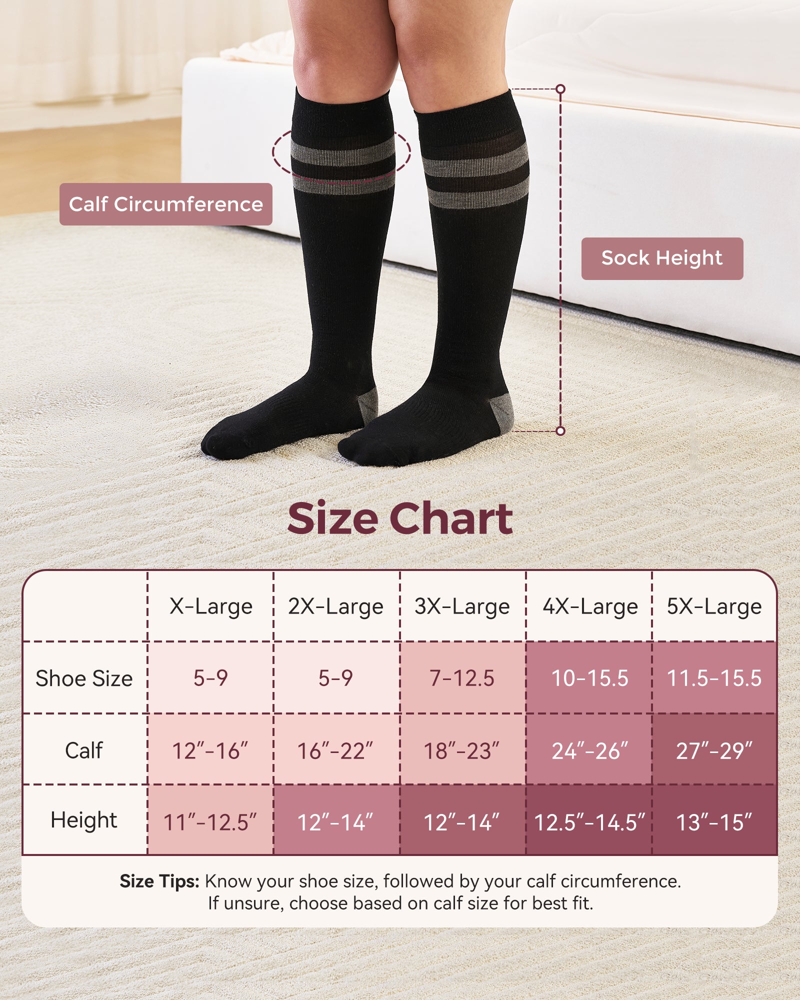 Momcozy Compression Socks for Women Wide Calf