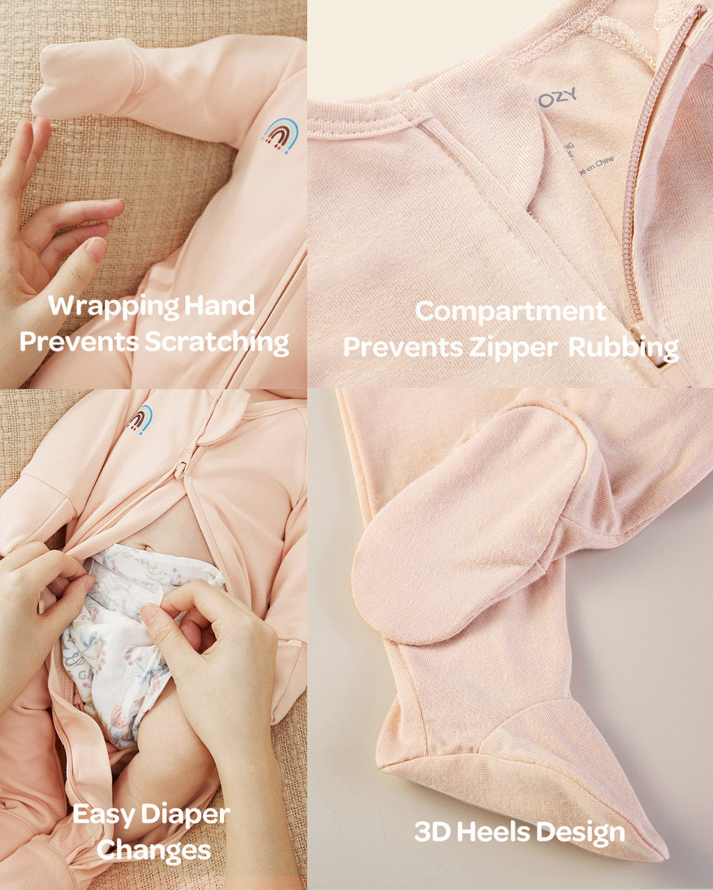 Momcozy Boy Girl Baby Pajamas - Newborn Sleepers