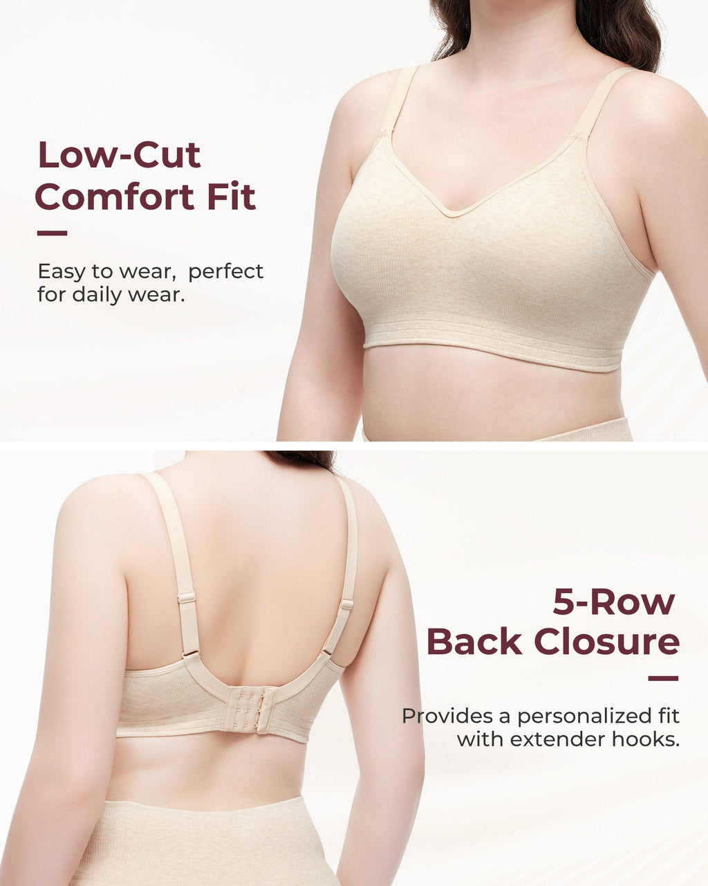 Momcozy U.S. Cotton Seamless Wireless Everyday Bras