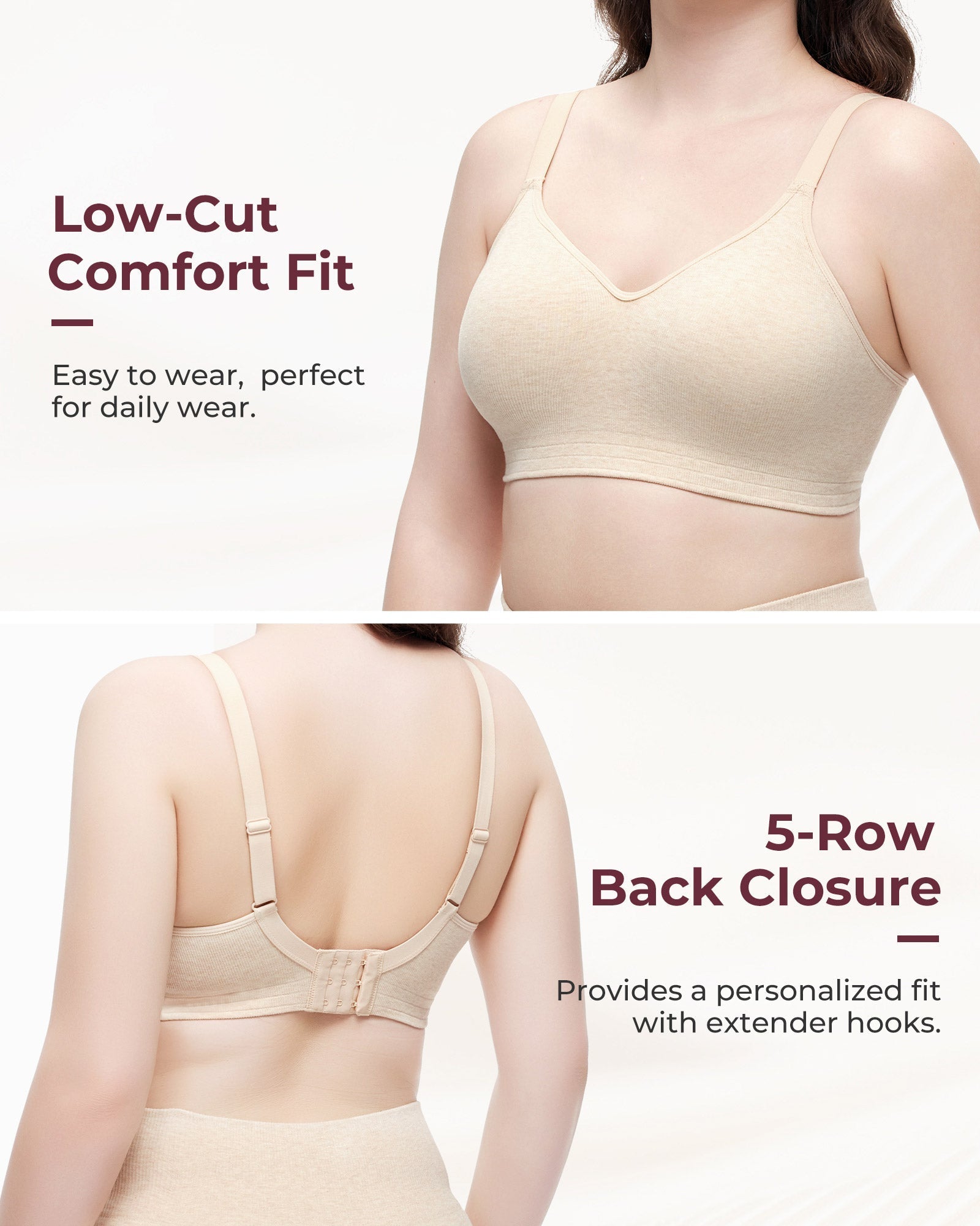 Momcozy U.S. Cotton Seamless Wireless Everyday Bras