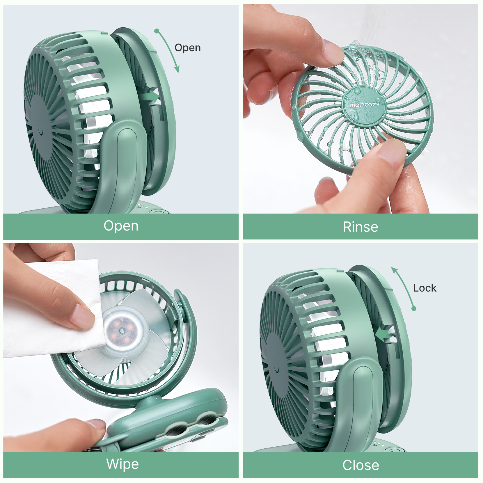 Momcozy Clip-On 4-Speed Stroller Fan