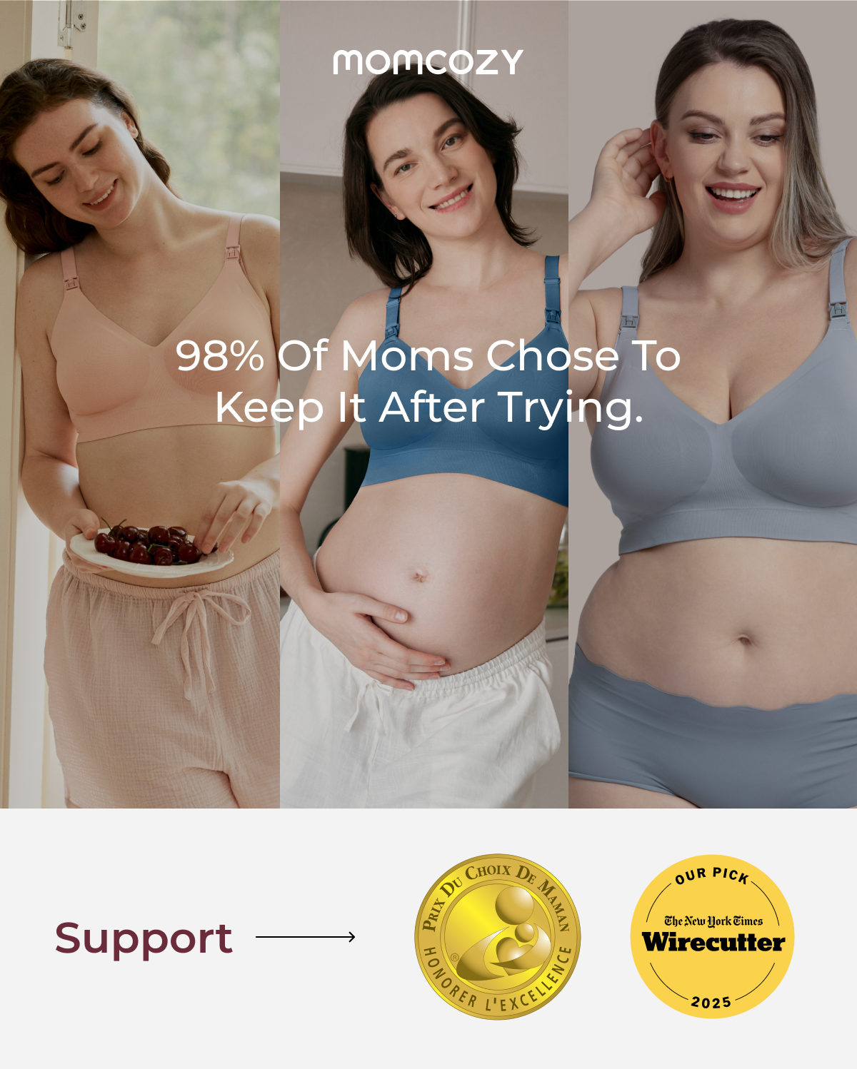 Momcozy CoolFit Nursing Bra - Ultra Stretch