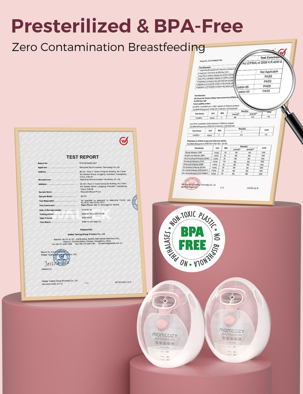 Momcozy Wearable Milk Collection Cups - for Momcozy V Series & Most Traditional Tube-Connected Electric Breast Pumps