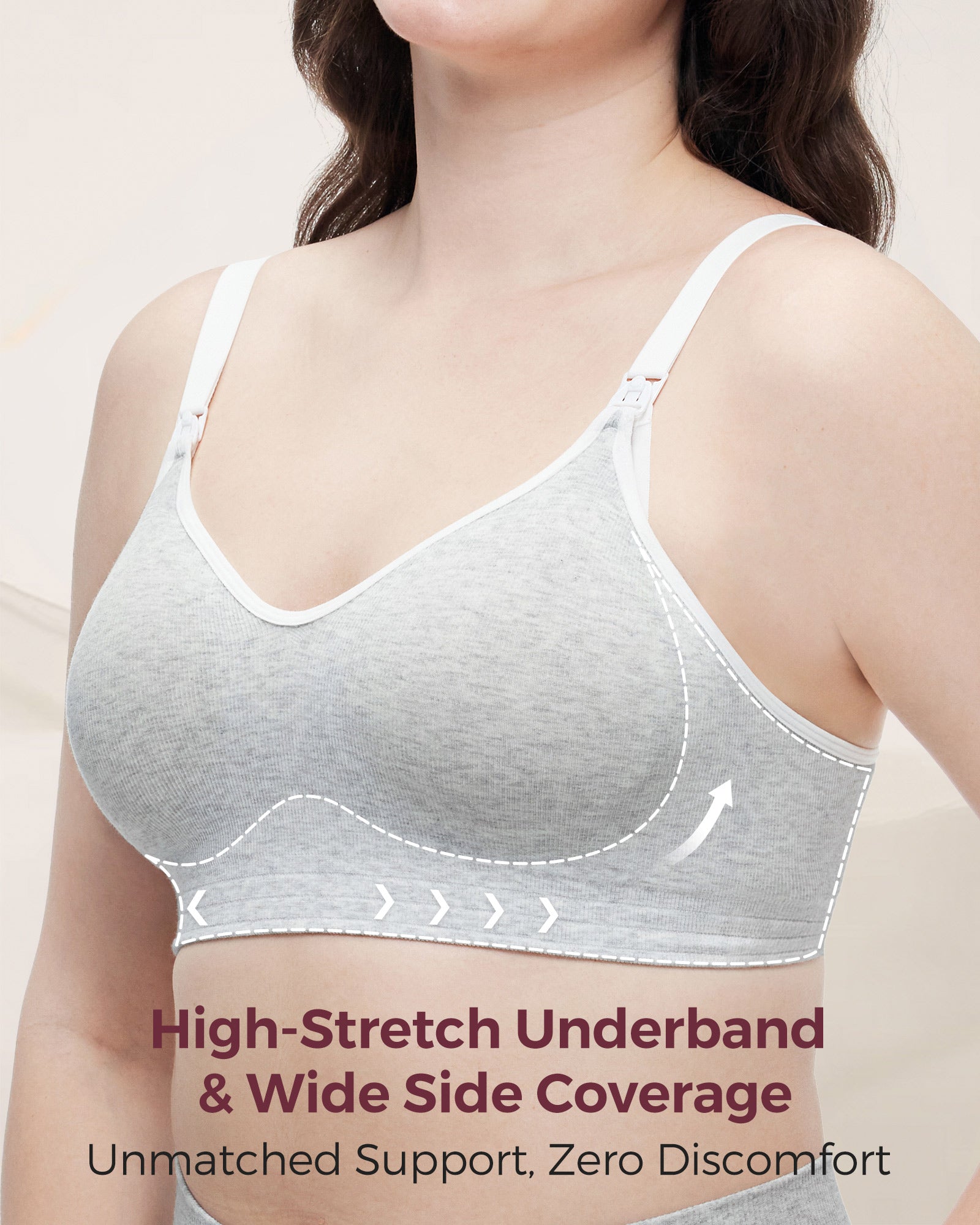 Momcozy Soft U.S. Cotton Seamless Maternity Bra
