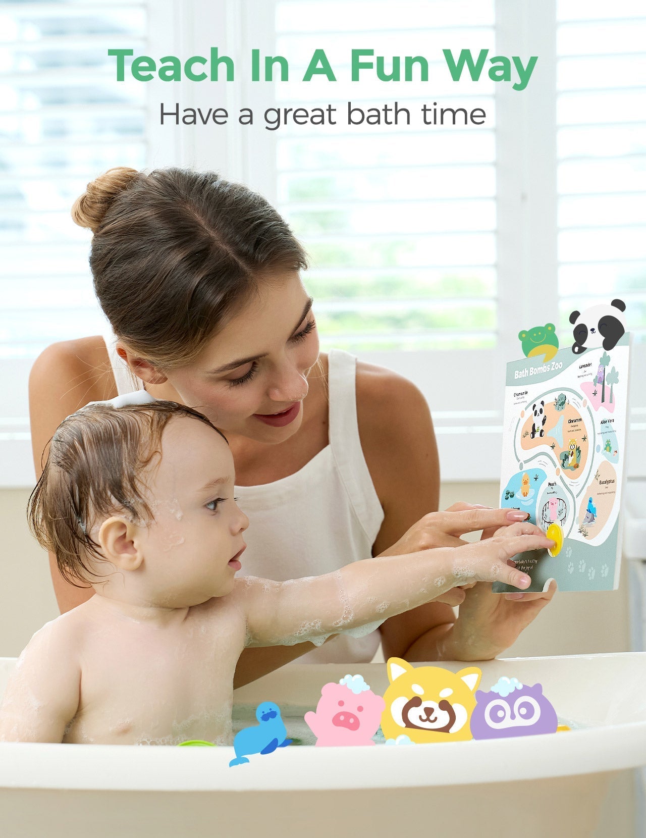 Momcozy Natural Essential Oil Bath Bombs with 7 Cute Animal Shapes(14 Pcs)