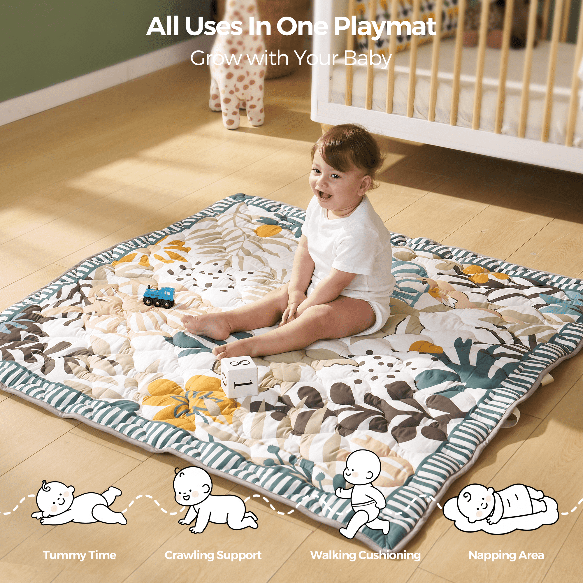 Baby Portable Playmat - Green Forest