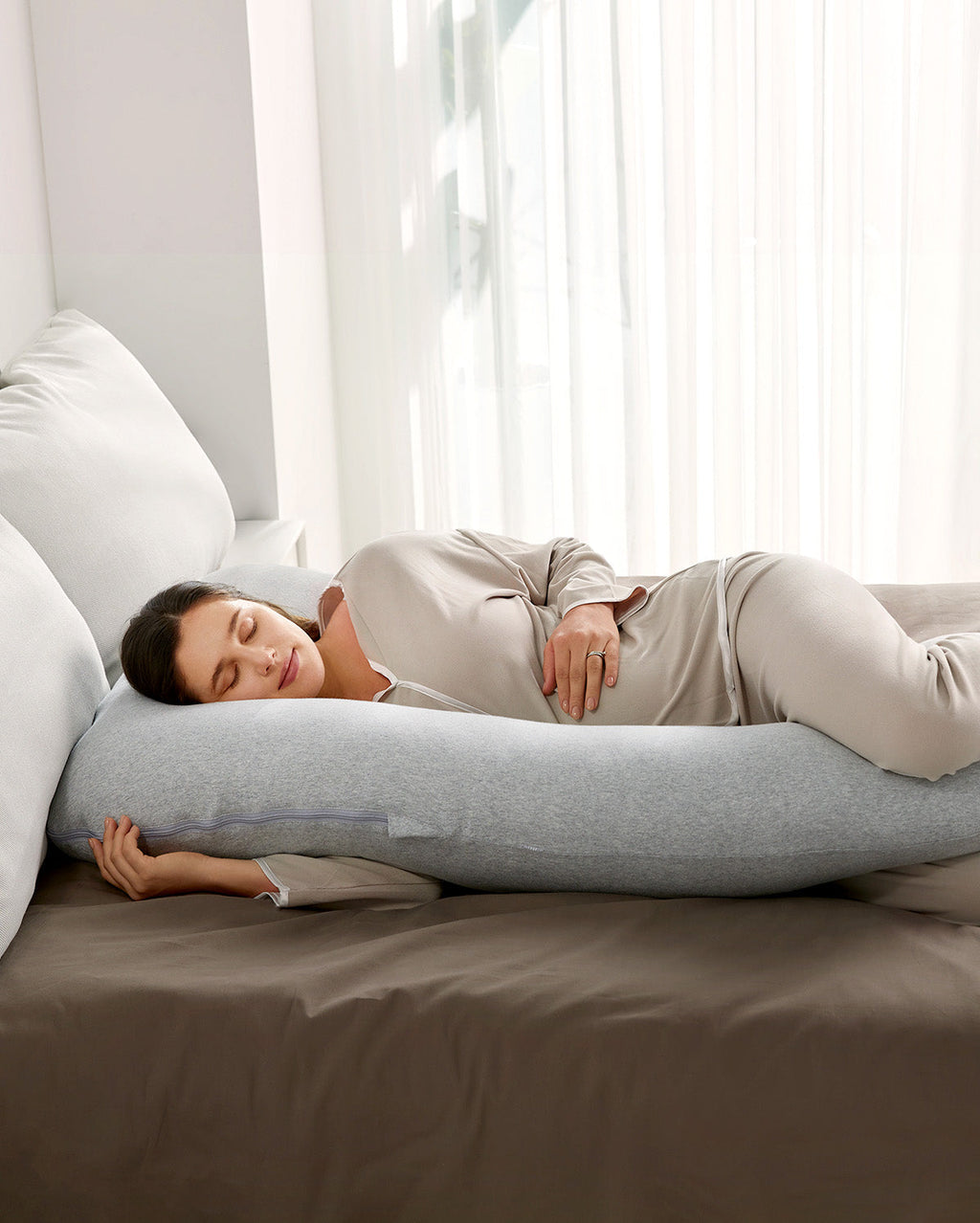 Huggable - 100% Cotton U Shaped Maternity Body Pillow